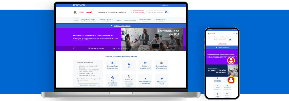 Portal Web Secretaría de Hacienda